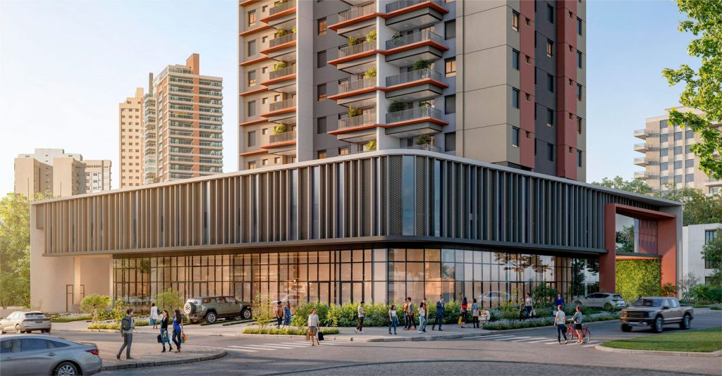 Fachada ativa do empreendimento SkyVision Santos Dumont em Indaiatuba