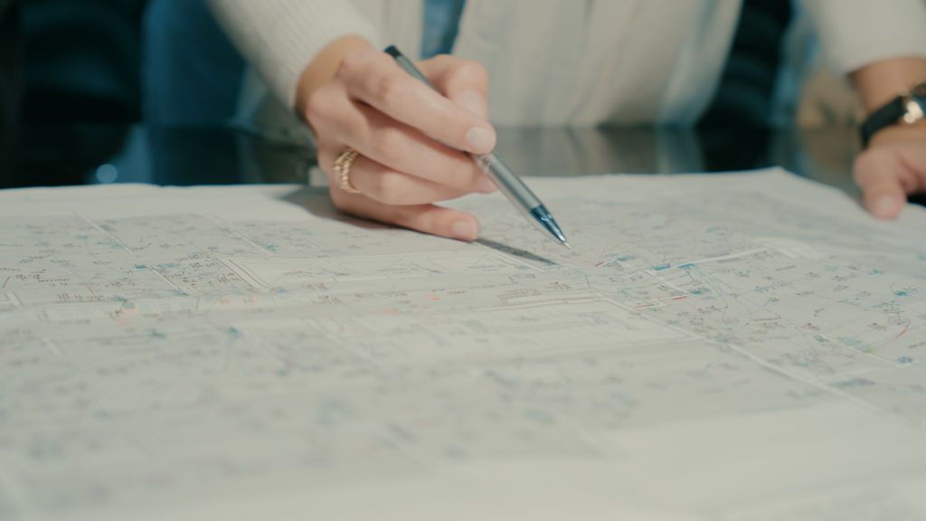 Mão feminina com um anel segurando uma canela, analisando uma planta inteligente.